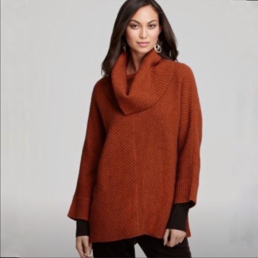 Eileen Fisher Cowl Neck Sweater Dolman Sleeve